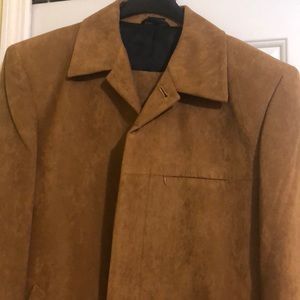Men’s Tan Micro Suede Pant Suit